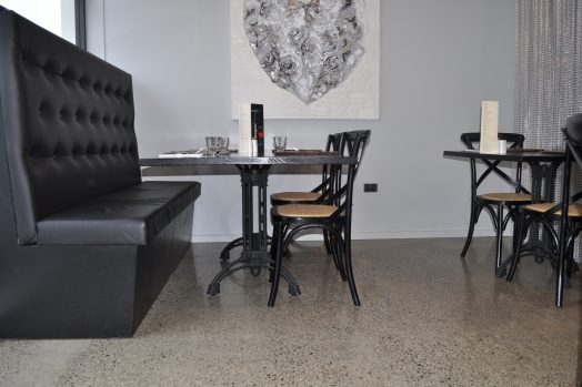 Full grind and polish of old industrial concrete slab