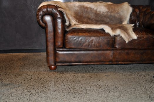 Full grind and polish of old industrial concrete slab